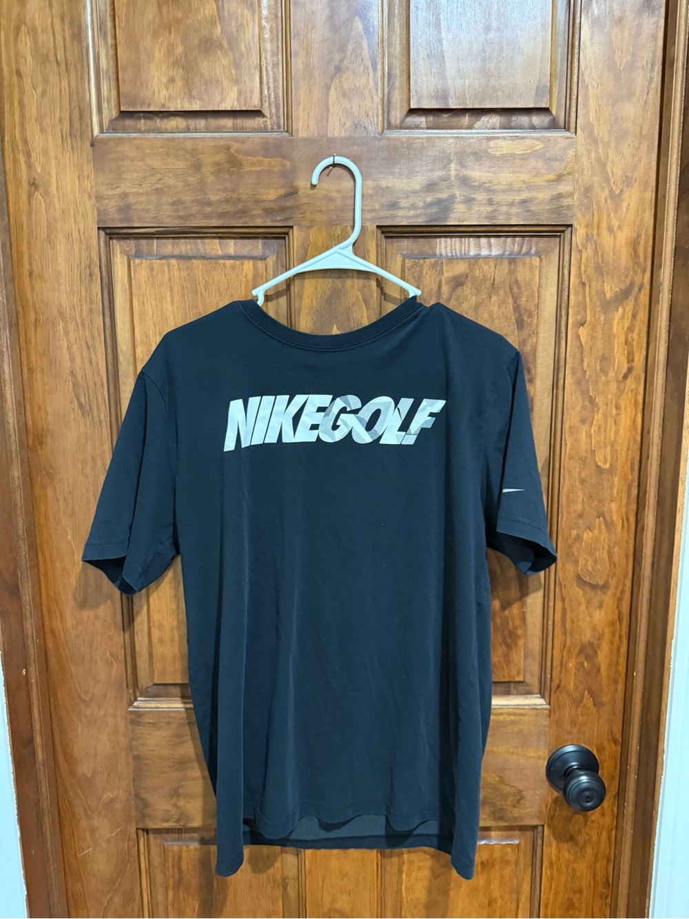 Nike Black Short-Sleeve Golf Logo Tee